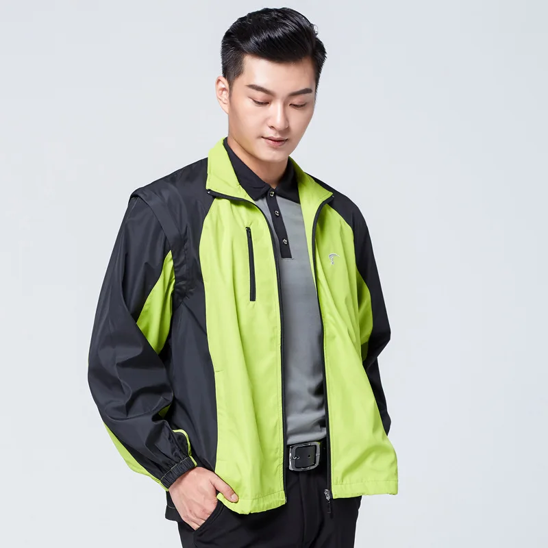 

Men Detachable Autumn Spring Golf Jackets Windproof Golf Windbreaker Coats Men's Long Sleeve Casual Sportswear D0668