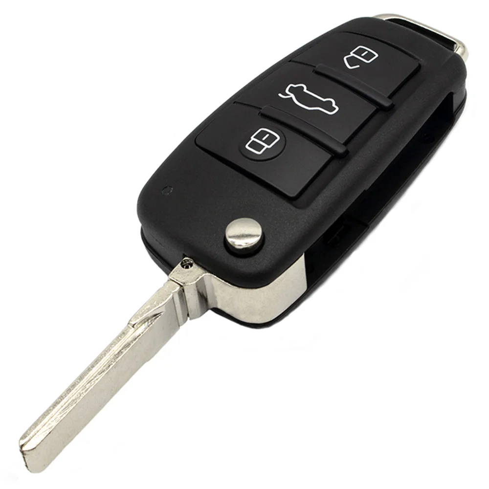 

WhatsKey 3 Buttons Folding Flip Remote Key Shell For Audi A2 A3 A4 A6 A6L A8 S5 Q7 TT With Logo
