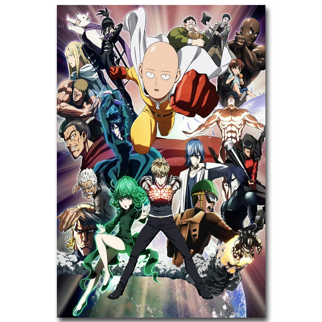Постер One Punch Man из шелковой ткани с принтом 13х20 24х36 дюймов изображение японского