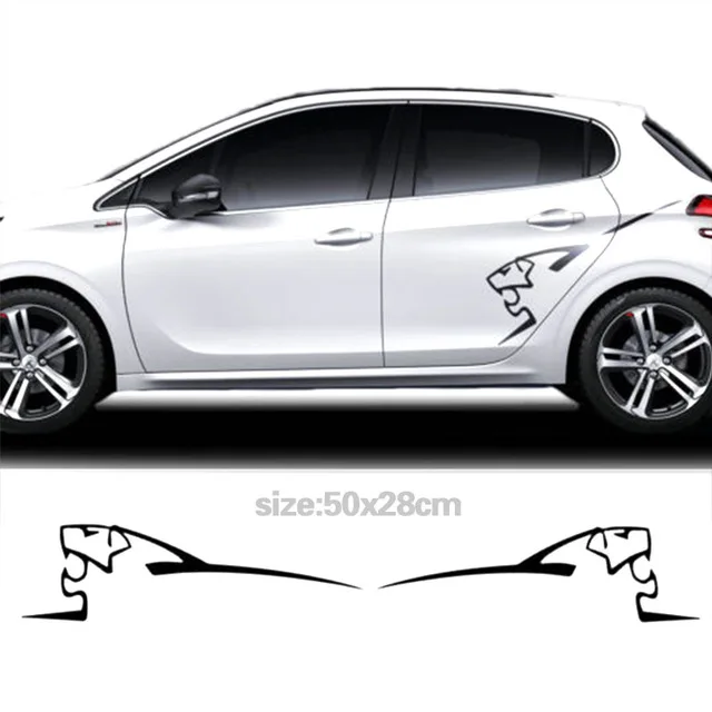 Автомобильные 2 шт. для Peugeot 208/306 боковая графика логотип наклейка наклейки разные