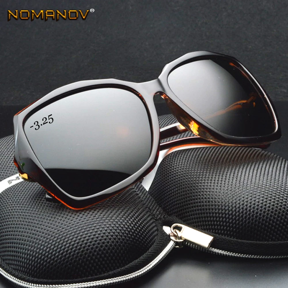 

2019 Limited Oversized Butterfly Women Polarized Sun Glasses Sunglasses Custom Made Myopia Minus Prescription Lens -1 To -6