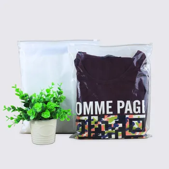 

50pcs One side clear zipper organizer bag Travel Bags for clothing/underwear/shoes storage pouches Tshirt plastic packaging bag