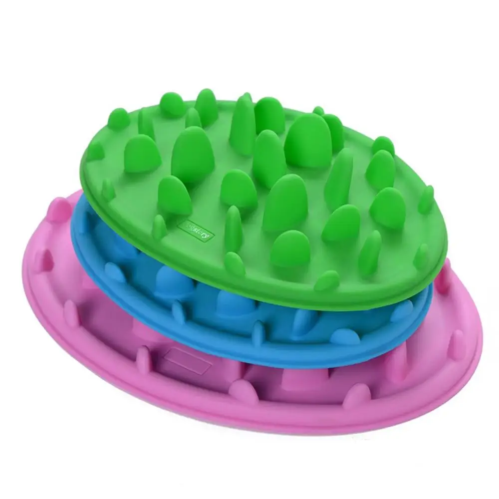 

QQQPET dog bowl for food Prevent Obesity sillicone Dog Cat Slow Eating Feeder Anti Choke Pets Bowl Feed Dish Puppy Silicone