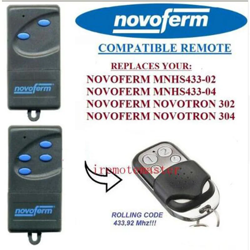

NOVOFERM NOVOTRON 302/304,NOVOFERM MNHS433-02/04 replacement remote control