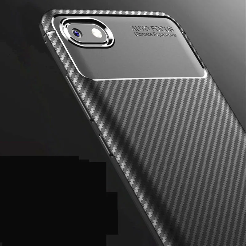 Best Phone Case For Xiaomi Redmi 6A Carbon Fiber Soft Silicone TPU Anti Knock Protective Back Cover For Redmi 6 Matte Cases