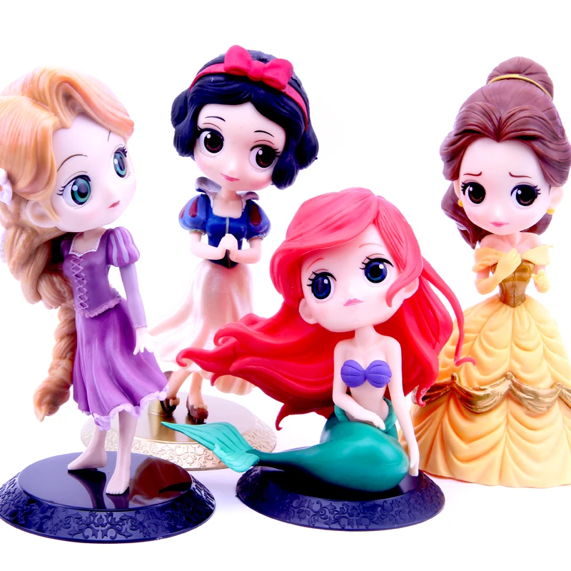 

High quality 14cm anime figure snow white princess doll snow white princess Belle PVC Action Figure model Toys for girls