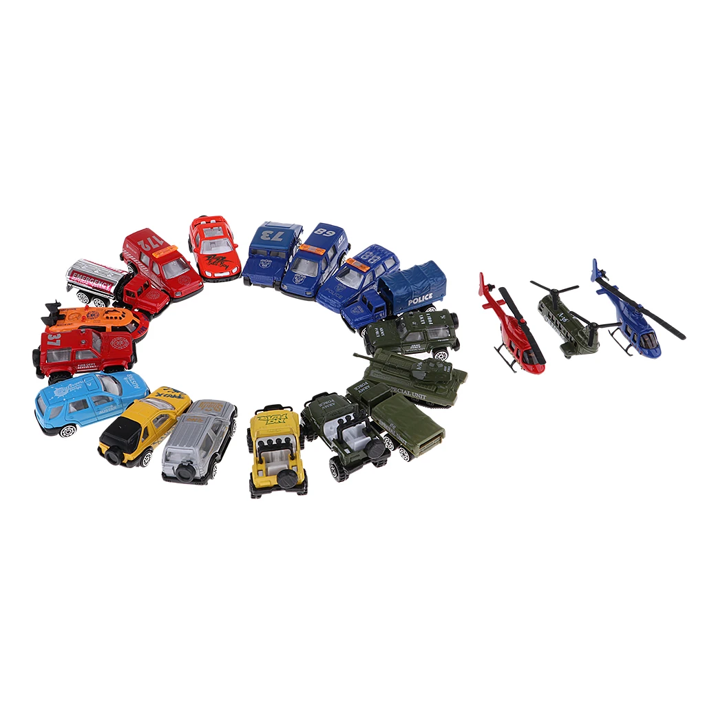 

Mini Diecast Vehicle Toy Gift for Kids Children - 20pcs Box Packing Playset