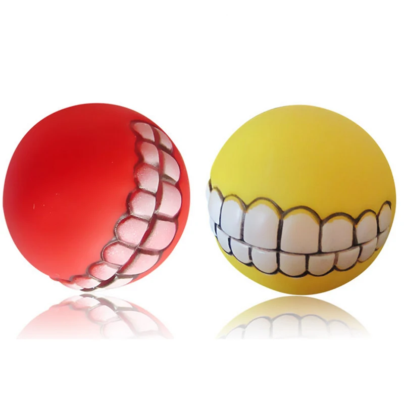 Funny font b Pets b font Dog Puppy Cat Ball Teeth Toy PVC Chew Sound Dogs
