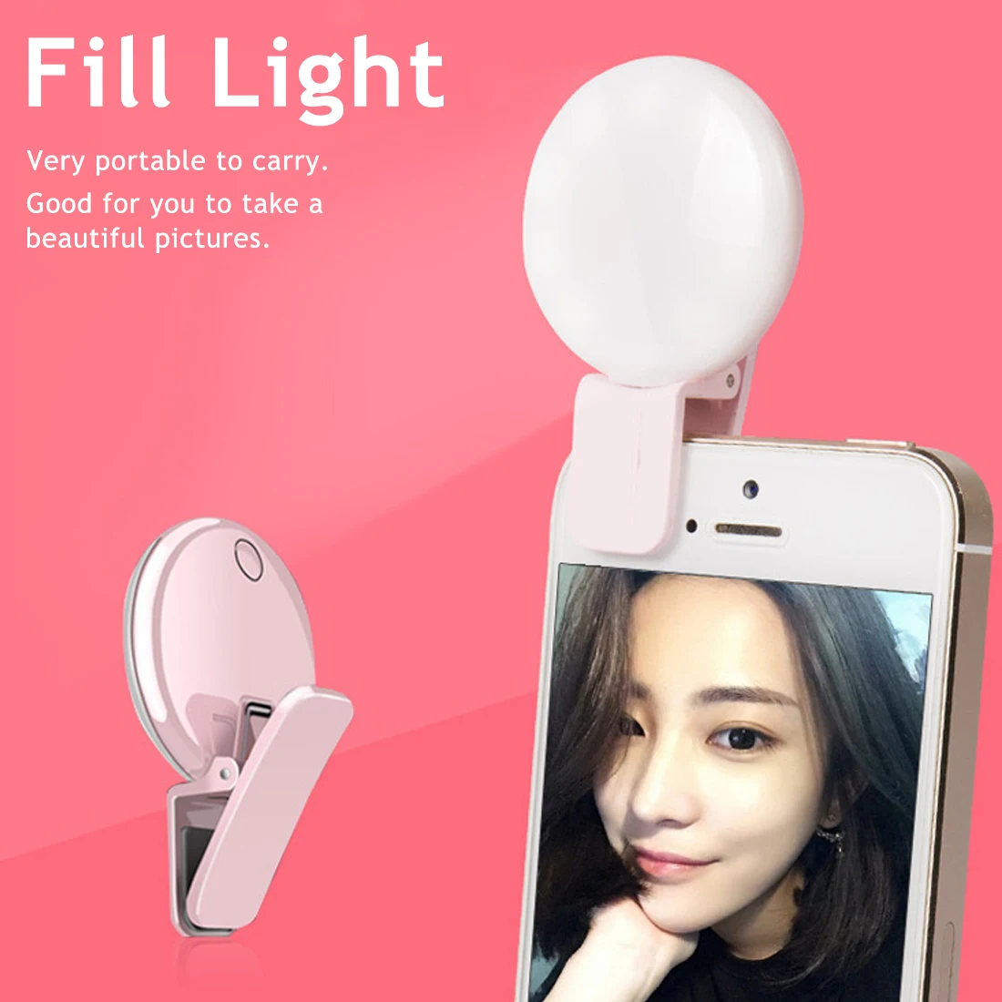 

Electronics Light Up Selfie Flash Led Camera Clip-on Mobile phone Selfie ring light video light Night Enhancing