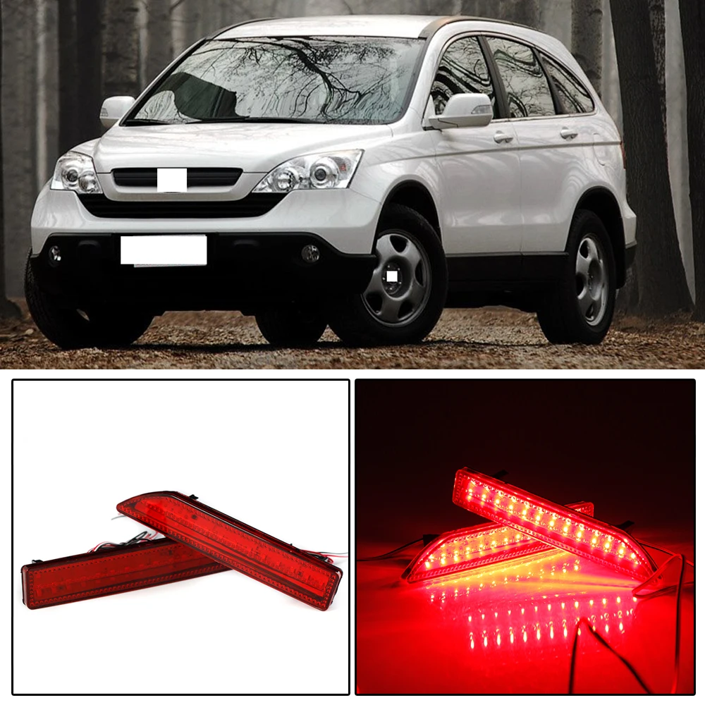 CAPQX 1 пара для Honda CRV 2007 2008 2009 City 2011 2012 Светодиодный отражатель заднего бампера