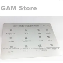 Pochoir à chaleur directe IC BGA WCN3615 3620 3660B 3680B WCD3990 9320 9335 3680 9306 9326