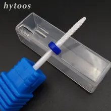HYTOOS Ceramic Nail Drill Bit 3/32″ Rotary Milling Cutter Cuticle Clean Burr Electric Manicure Pedicure Tools Drill Accessories
