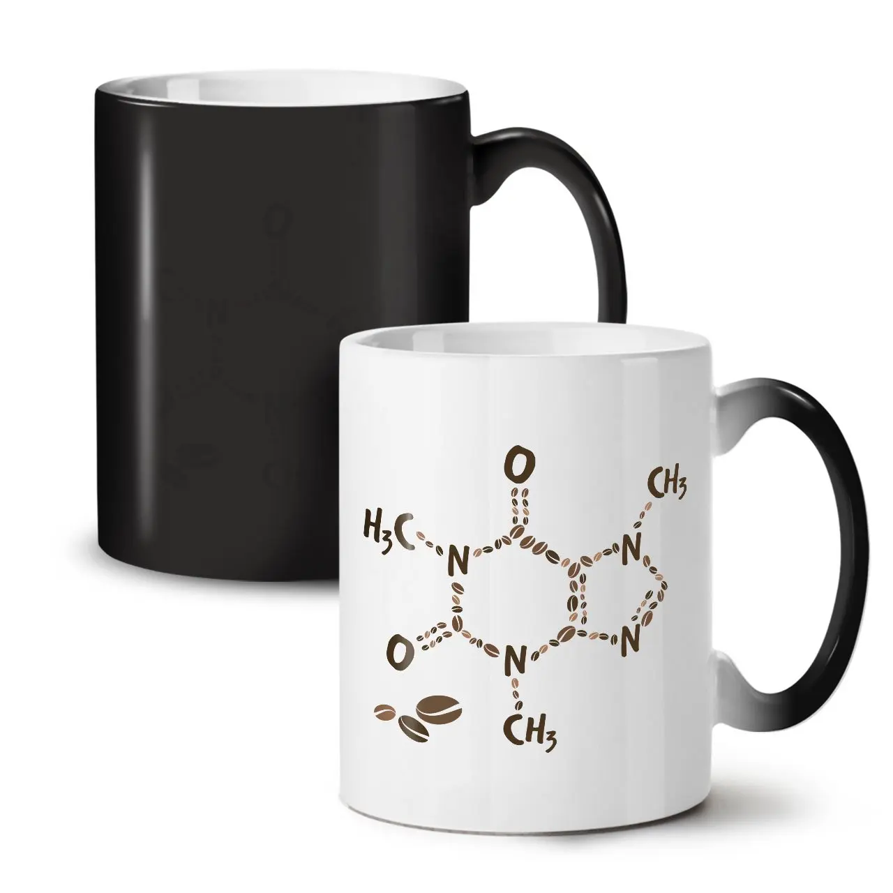 

Coffee Formula Chemistry Black Colour Changing Tea Coffee Ceramic Mug 11 Oz