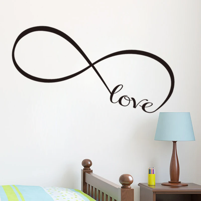 Personalized Infinity Symbol Love Bedroom Wall Decal Words Vinyl Personalized Infinity Symbol Love Bedroom Wall Decal Words Vinyl Wedding Decorative Stickers Quote Por Hot In From Home