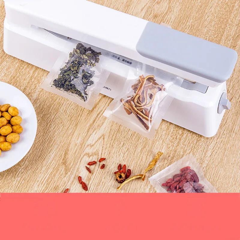 Машинка для запечатывания продуктов Deli 16499 небольшая бытовая ручная подача