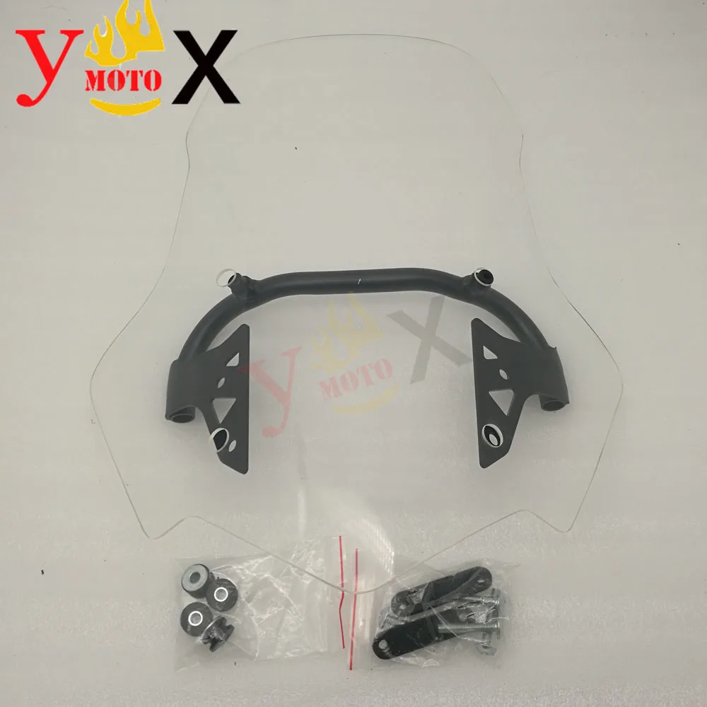 ABS Motorcycle Clear 50CM Windshield Windscreen Deflector Airflow W