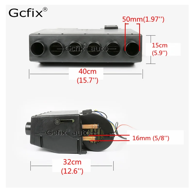Универсальный нагреватель воздуха для автомобиля, грузовика, 12 В, 24 В, 6 отверстий, водонагреватель, ножной нагреватель для классического мини автобуса, микроавтобуса, радиоуправляемого трактора