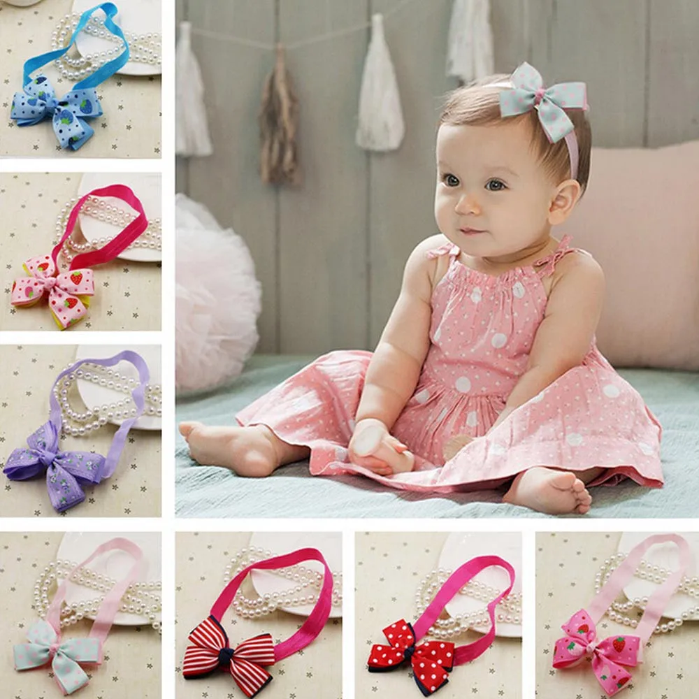 

Bowknot Headwear Baby Elastic Head Accessories Hair band MM5.9
