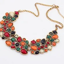 Модные женские ожерелья полудрагоценные камни винтажные женские Чокер ожерелья
