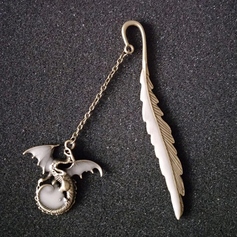 Световой Flying Dragon Форма закладки светятся в темноте серебро Медь креативный подарок канцелярских товаров