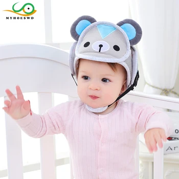 

MYHOESWD Infants Baby Toddler Toys Anti-collision Protective Toys Baby Safety Helmet Soft Head Security Protection Breathable