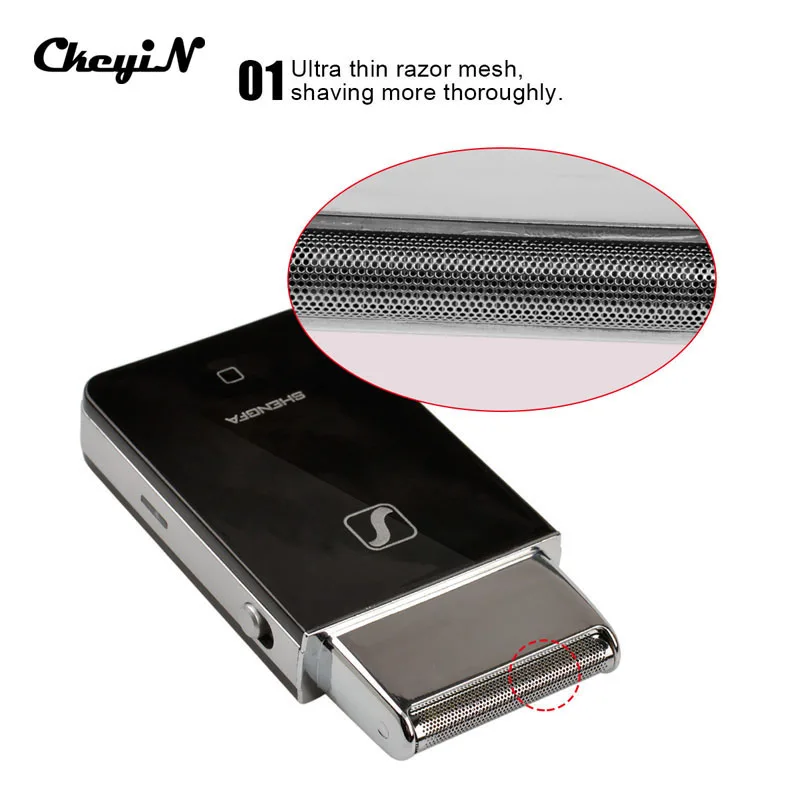 

Mini Electric shaver Razor Reciprocating Floating Single Blade Rechargeable Powerful Beard Trimmer For Men Face Care Travel S50