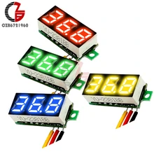 Voltímetro Digital LED para coche, Detector de voltaje, Panel de prueba, DC 0V-100V, 0,28 pulgadas, 12V, 24V, rojo, verde, azul y amarillo