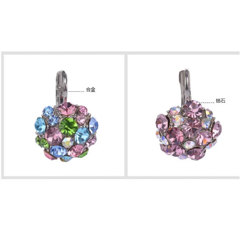 MISANANRYNE Multi-colored Crystal Flower Brincos Fascinating Hoop Earrings Fashion Femme Mujer Women Jewelry boucle d'oreille