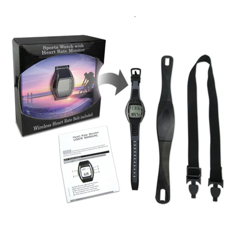 13 Wireless Heart Rate Monitor 30 ~ 240 bpm Range Chest Strap Pedometer Watch Fitness Belt Sport Calorie Fat Calculation Activity Tracker