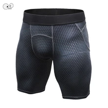 Мужские Компрессионные шорты для бега летние колготки с 3D принтом быстросохнущие пляжные трусики мужские брюки для фитнес-зала бермуды masculina