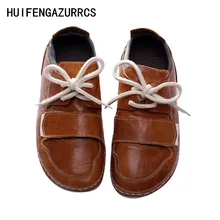 HUIFENGAZURRCS-Art Mori/Обувь для девочек; Новинка; Лидер продаж; сезон весна; натуральная мягкая кожа; обувь на подошве; женские оригинальные повседневные туфли ручной работы