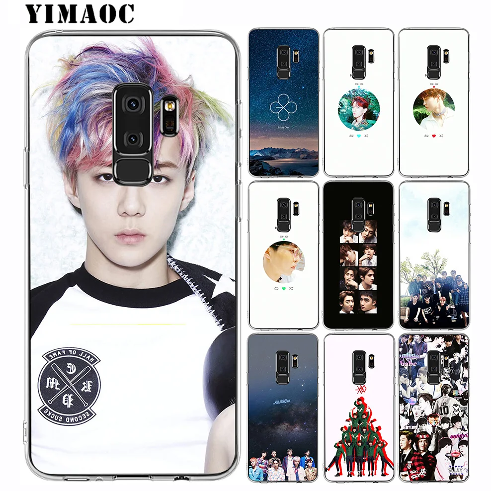 YIMAOC Exo Lucky One Soft Silicone Case for Samsung Galaxy A5 A6 Plus A7 A8 A9 2018 J3 J5 J6 J7 2016 2017 EU Version |