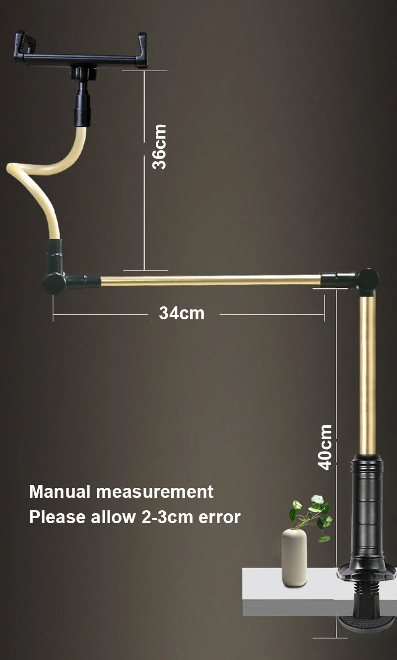 Складной держатель для планшета с длинной ручкой для Ipad Pro 12,9, samsung Kindle 5-14 дюймов, вращение на 360 градусов, держатель для планшета для ленивой кровати