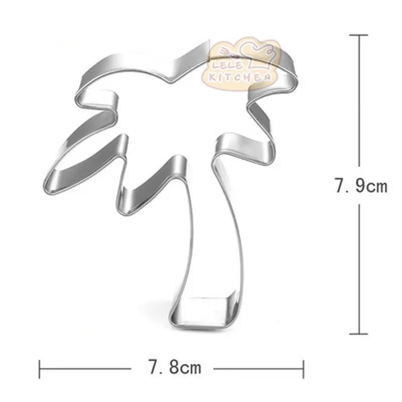 Форма для печенья в форме кокосового дерева, нержавеющая сталь, форма для печенья, инструменты для выпечки тортов
