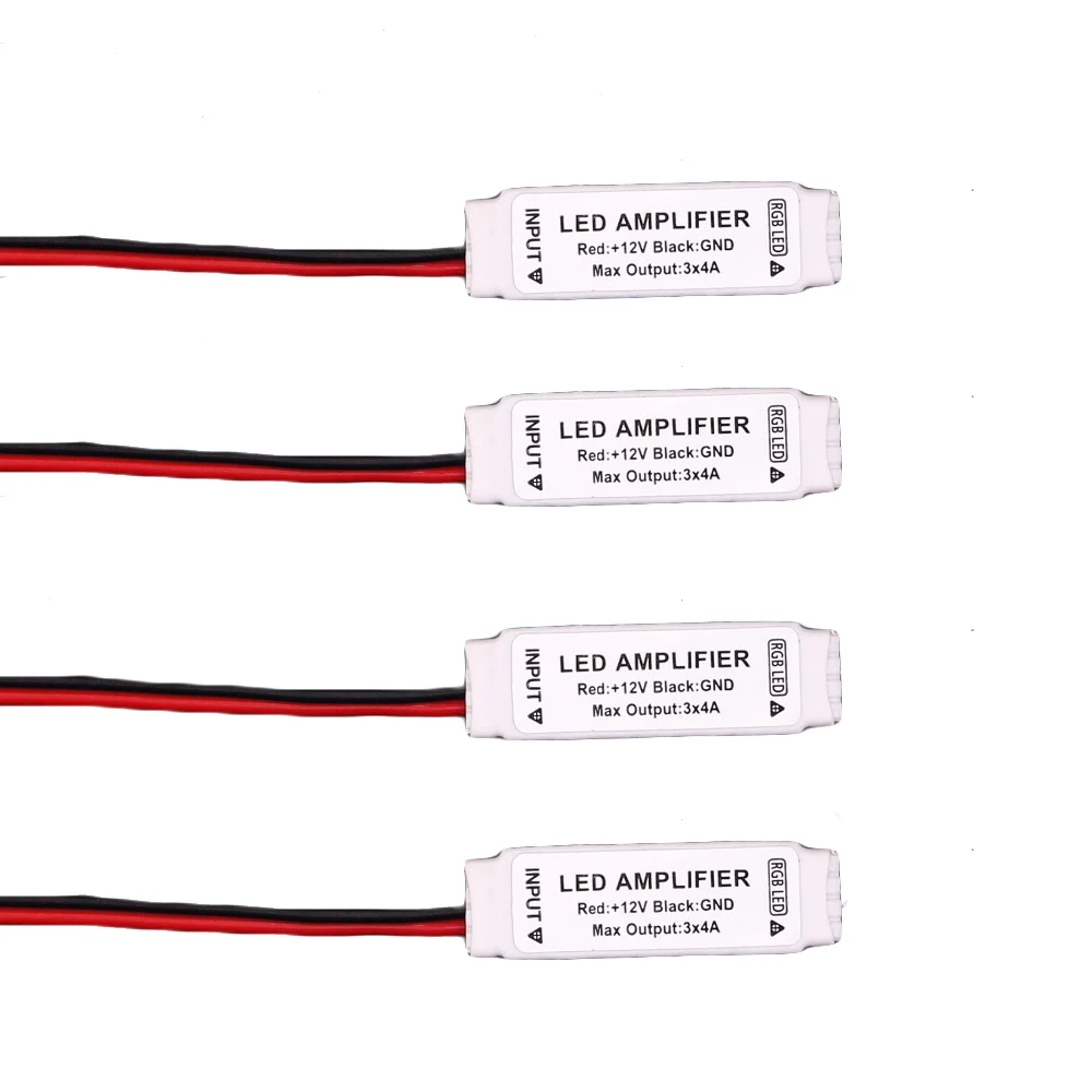 DC12V 3 * 4A Мини Портативный RGB Светодиодные полосы усилитель повторитель для