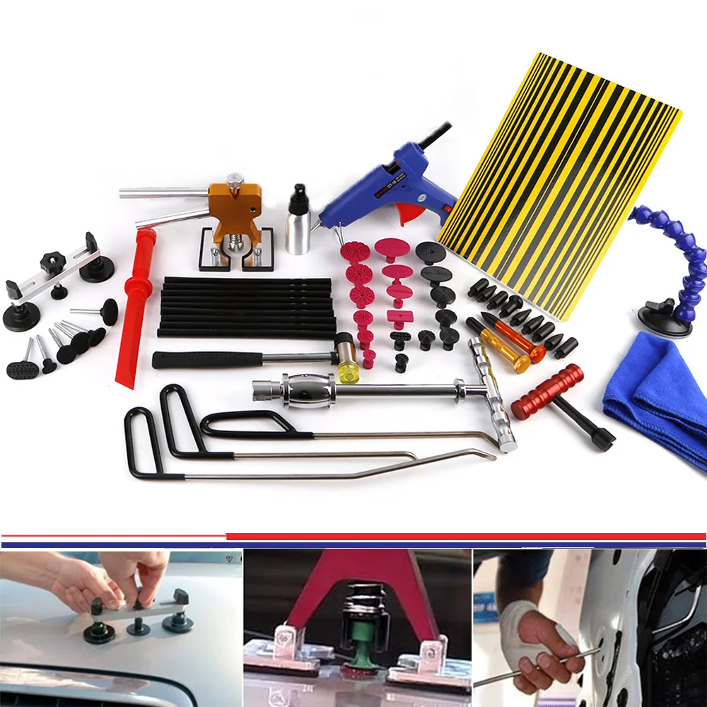 Hot Car Puller /& 9Pcs Glue Tabs Car Tool Kit Slide Hammer Dent Repair Kit