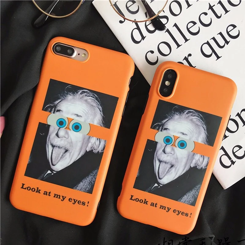 PGSD Personality spoof expression Mobile phone shell for iphoneXS MAX XR apple7/8Plus 6S Soft silica gel case protect back cover |