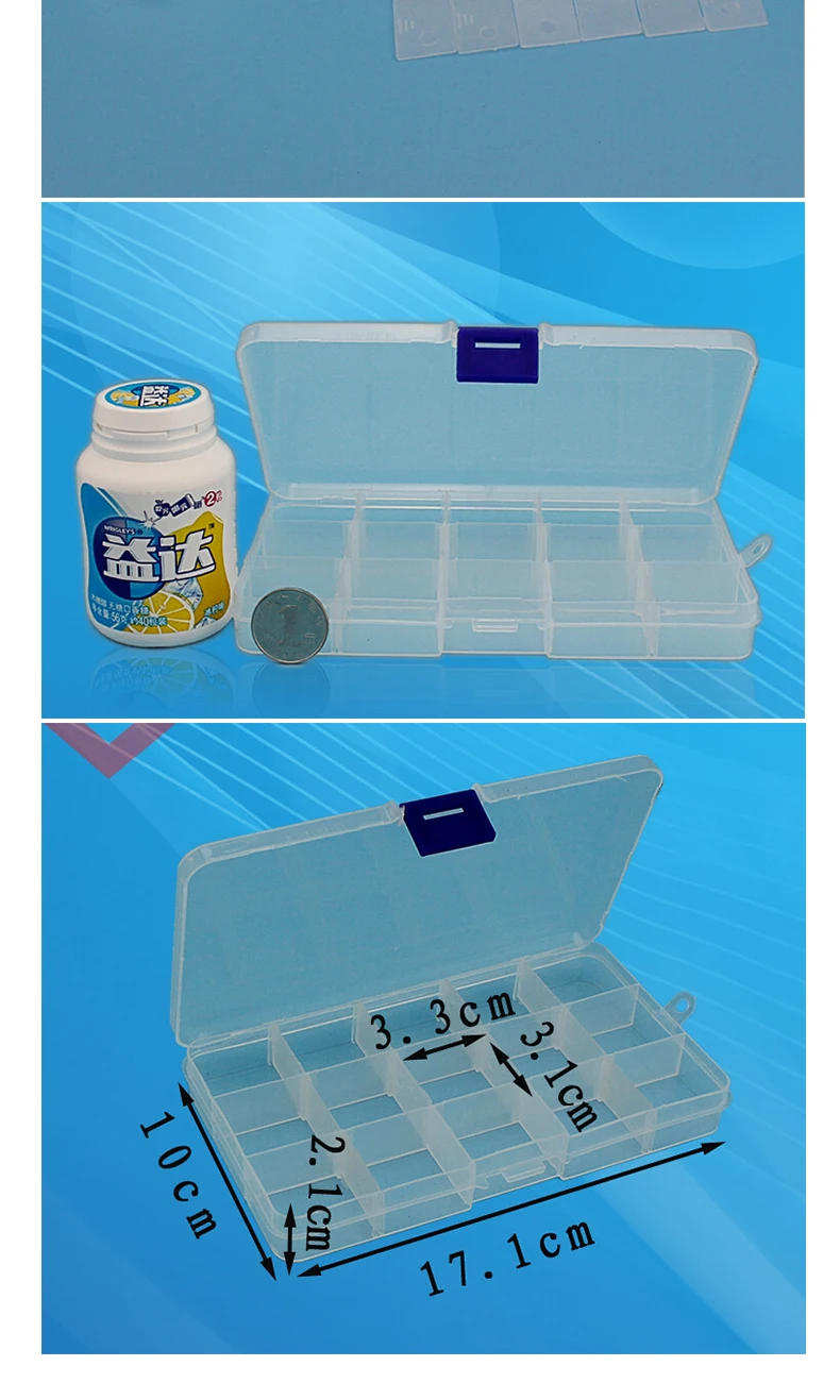 1 шт. DIY Упаковка для инструмента Box 10 слотов электронные запасные части съемный ящик для хранения винт ювелирных Швейные пластиковый ящик