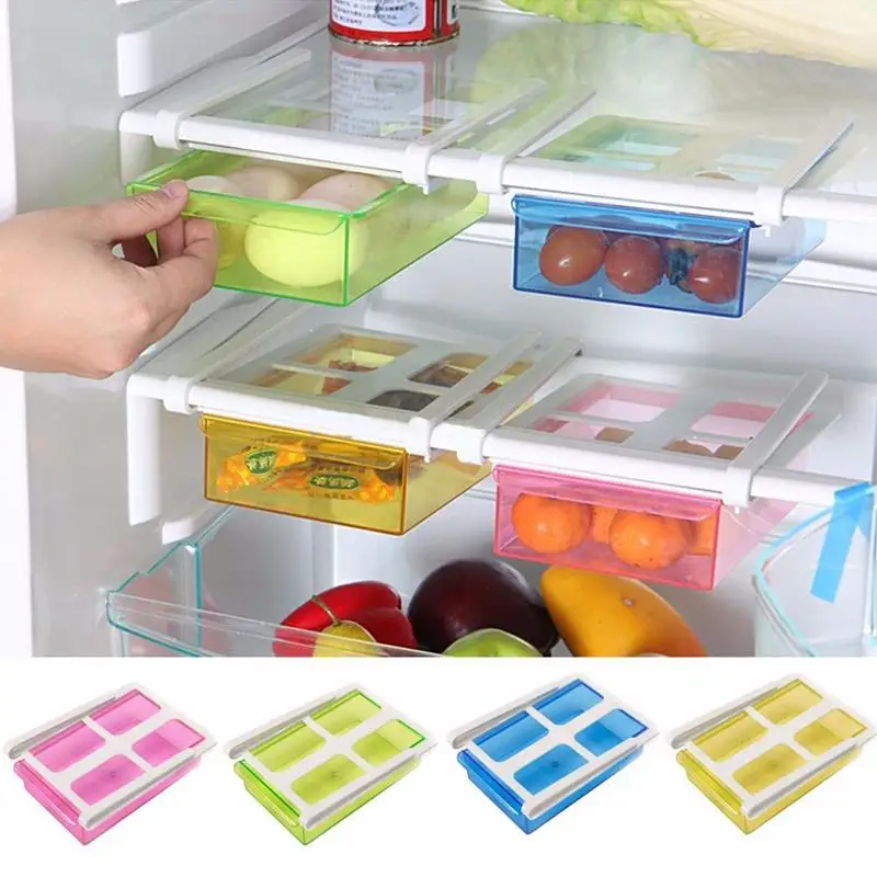 

Slide Fridge Freezer Space Saver Refrigerator Storage Rack Shelf Holder 4Colors