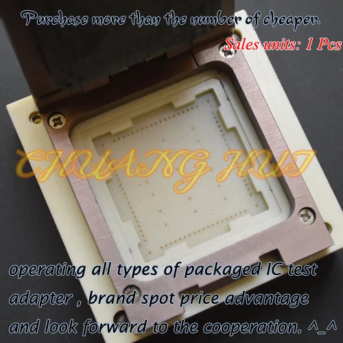 

IC TEST QFN76 test socket WSON76 DFN76 MLF76 IC socket Size=25x25mm 27x27mm
