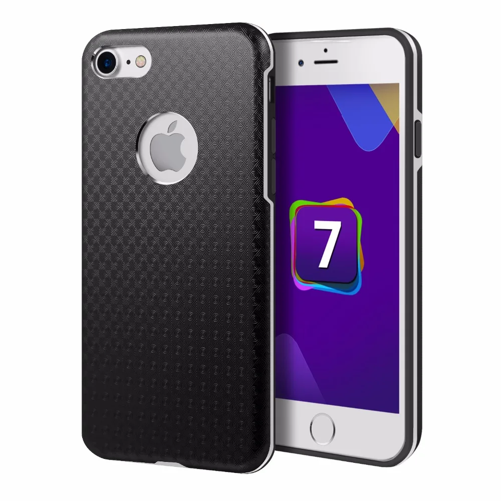 

For Apple iPhone 7 Case Outdoor Sport Spidercase shockproof Spigen Rugged Capsule Screen Protector For iPhone 7 4.7" Case Black
