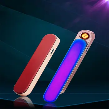 

New Creative charging pull-down ignition lighter USB charging personality Convenient multi-color electronic cigarette lighter