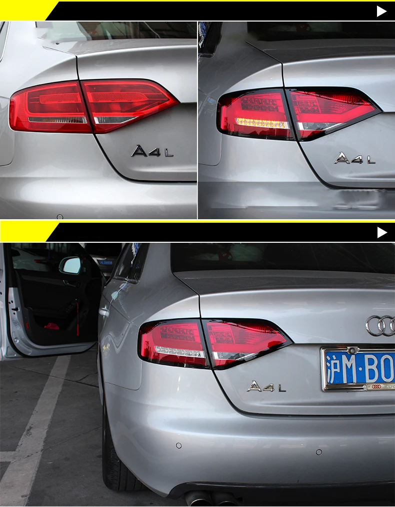 Автомобильный Стайлинг задние фонари для Audi A4 A4L B8 задний фонарь 2008-2012 A4L B8 задние фонари светодиодный задний фонарь задний багажник крышка лампы