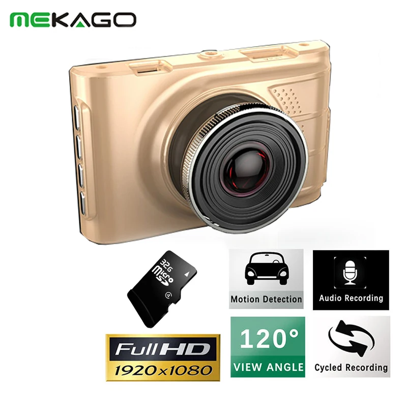 3" LCD FHD 1080P with 32GB TF card Car DVR Vehicle Camcorder 120 Degree