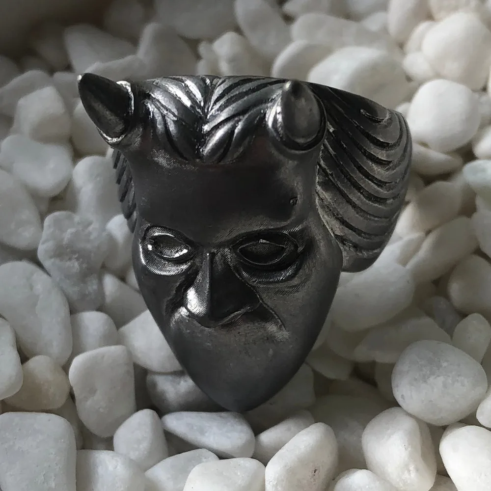 

Ghost Nameless Ghouls Ring Cosplay Ghost B.C Heavy Metal Doom Hard Rock Roll Band Mask Finger Ring Gift Collection Jewelry