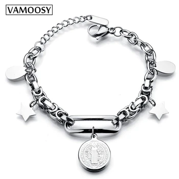 

Stainless Steel Jesus Bracelets Bangle for Women Silver 925 Jewelry Crucifix Charm Bracelets Bangles for Christian Jewelry Gifts