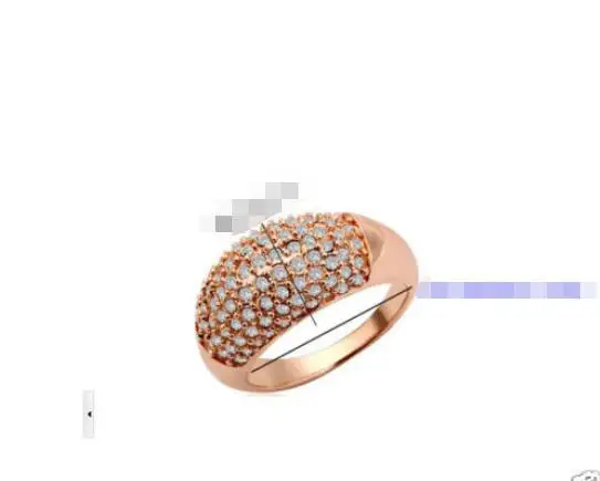 

Free Shipping >>charming inlaid Crystal Rose gold Ring inner diameter size