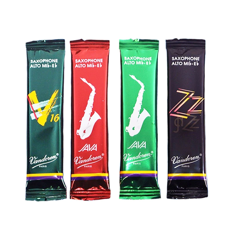 Оригинальная карта Vandoren SRMIXA3 Alto Sax Jazz Reed Mix включает 1 каждый ZZ V16 JAVA Green и Red Strength 2