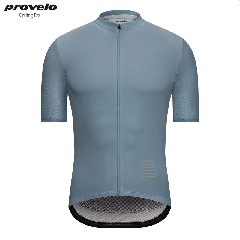 

Provelo 2019 Pro Cycling Jerseys Pure Grey Summer Quick-Dry Bike Cycling Clothing Breathable Bicycle Clothes Uniform For Man