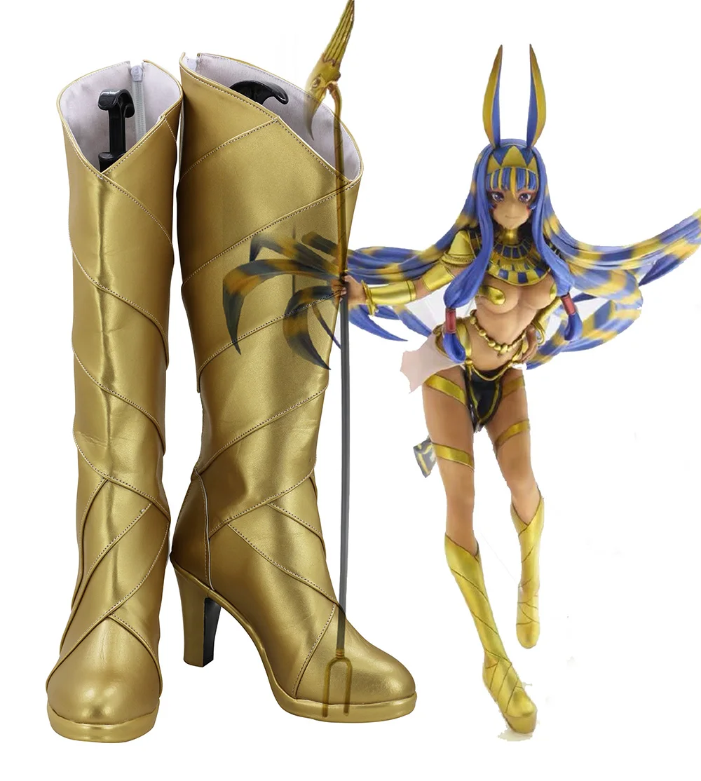 Обувь для косплея FGO Nitocris Fate Grand Order Cosplay золотые туфли на высоком каблуке заказ